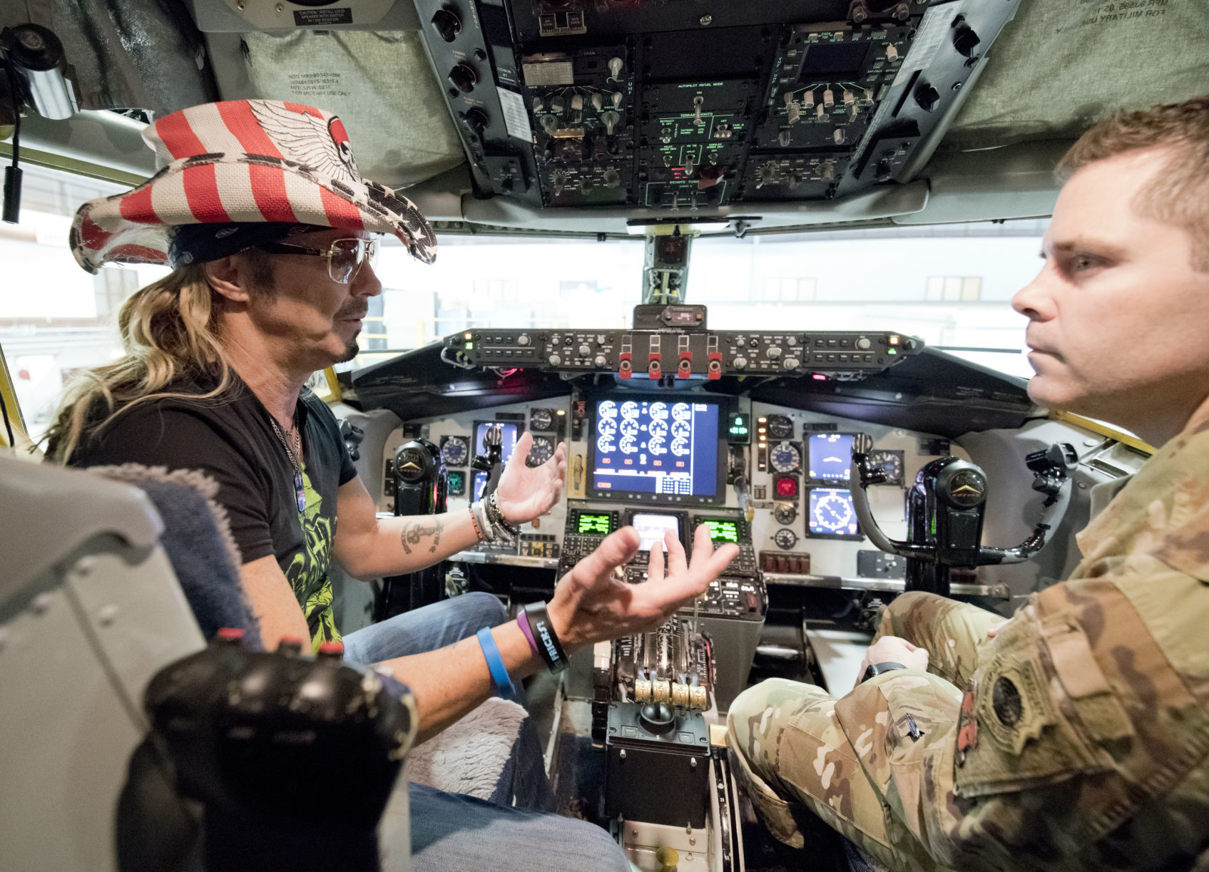 Bret Michaels tours the 185th Air Refueling Wing